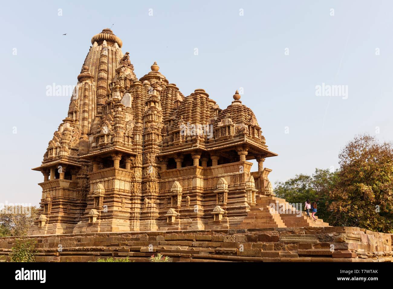 L'Inde, le Madhya Pradesh, Khajuraho, monuments classés au Patrimoine Mondial par l'UNESCO, temple Vishvanath Banque D'Images L'Inde, le Madhya Pradesh, Khajuraho, monuments classés au Patrimoine Mondial par l'UNESCO, temple Vishvanath Banque D'Images