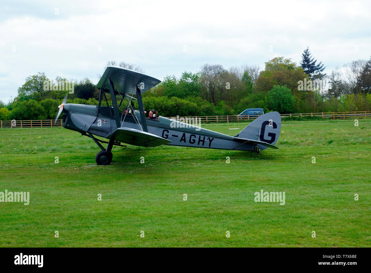 DE HAVILLAND DH 82A TIGER MOTH II G-AGHY / N9181 Banque D'Images