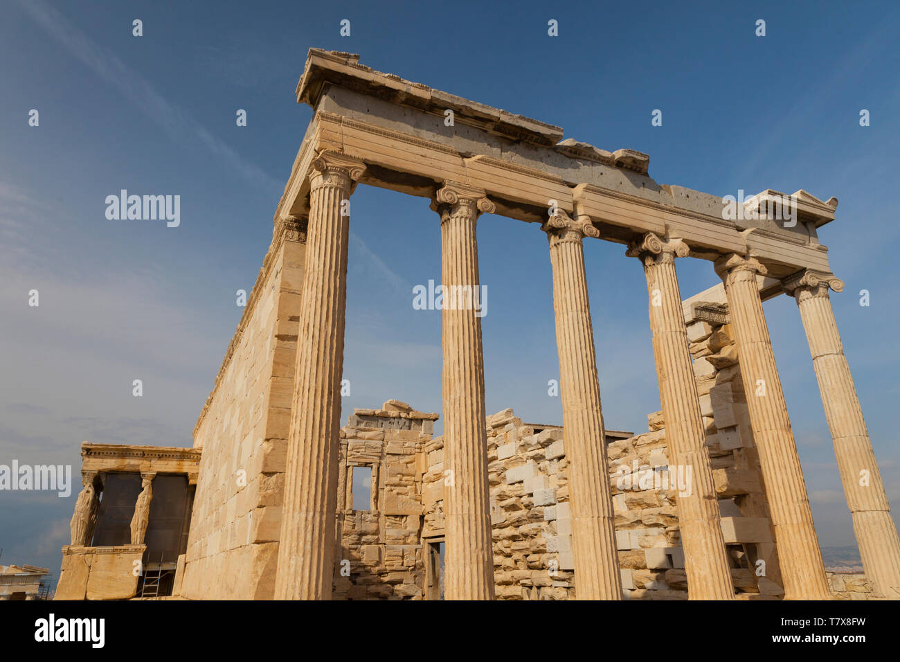 Templo de Erecteion. Acrópolis. Athènes, Grèce Banque D'Images