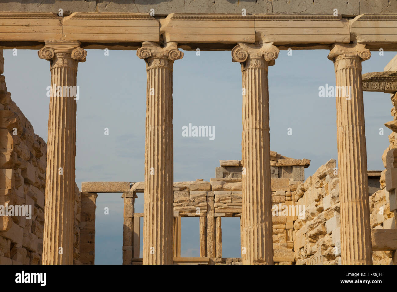 Templo de Erecteion. Acrópolis. Athènes, Grèce Banque D'Images