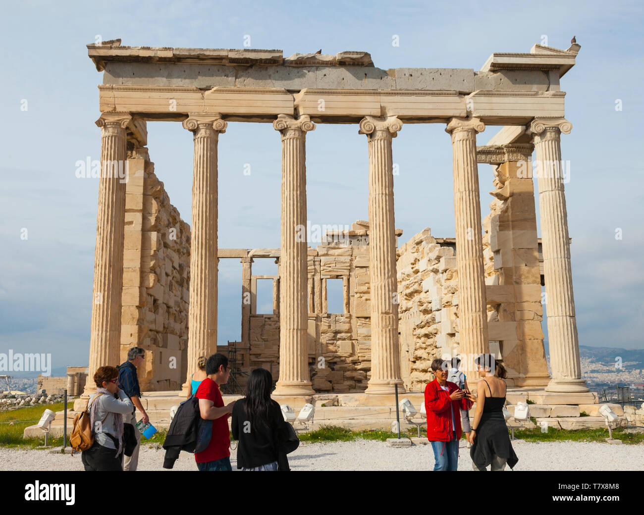 Templo de Erecteion. Acrópolis. Athènes, Grèce Banque D'Images