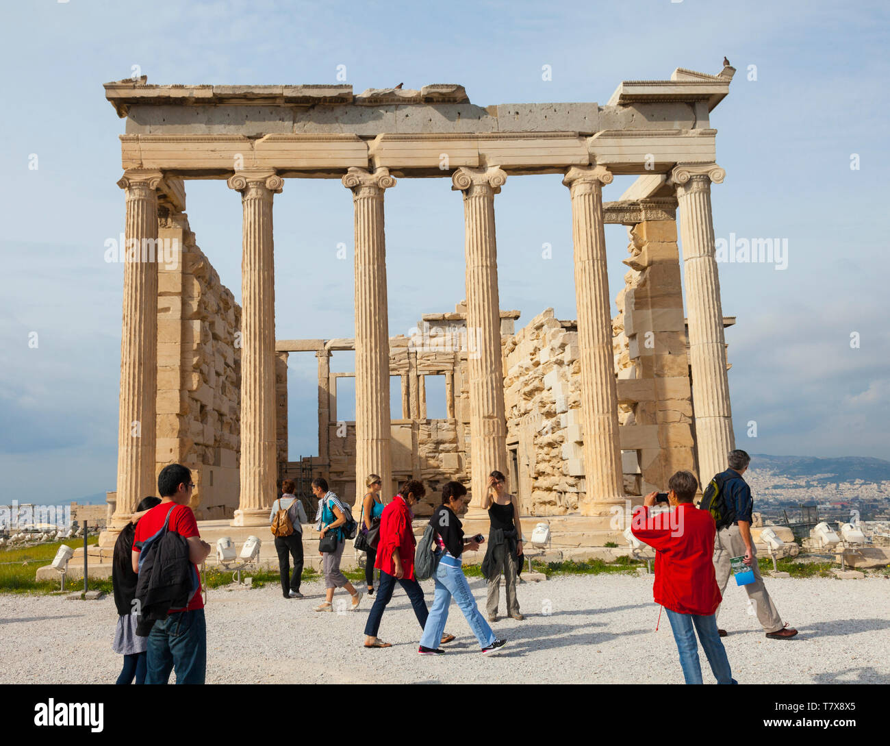 Templo de Erecteion. Acrópolis. Athènes, Grèce Banque D'Images