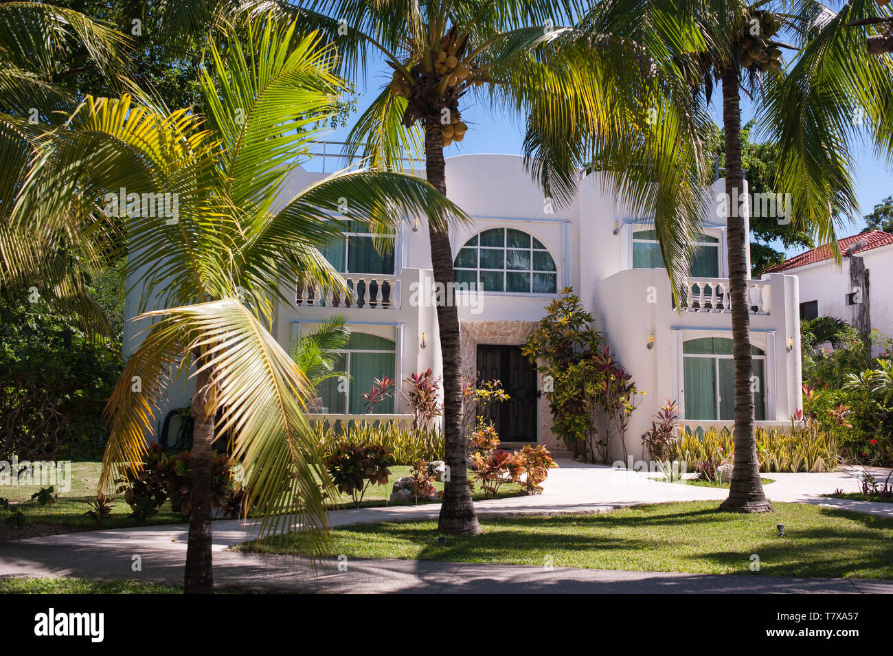 Condominio Playacar. Playa del Carmen, Yucatan. Le Mexique Banque D'Images