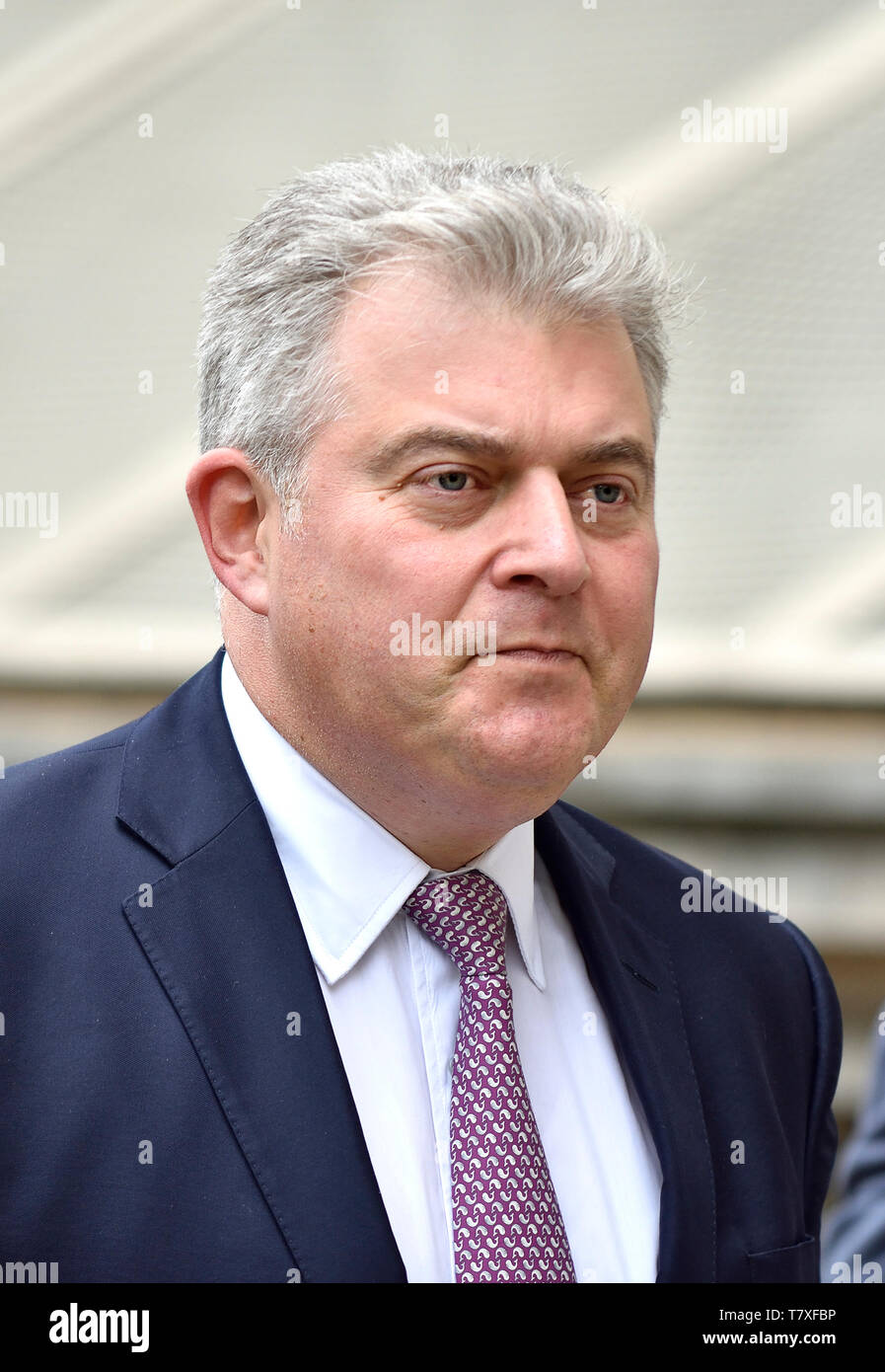 Brandon Lewis MP (Président du Parti conservateur et ministre sans portefeuille) dans la région de Whitehall, 7 mai 2019 Banque D'Images