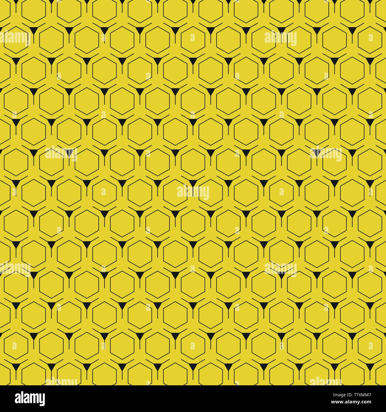 Résumé fond jaune avec motif hexagonal design moderne. Vous pouvez utiliser pour poster, pattern design, artwork. illustration vector eps10 Illustration de Vecteur