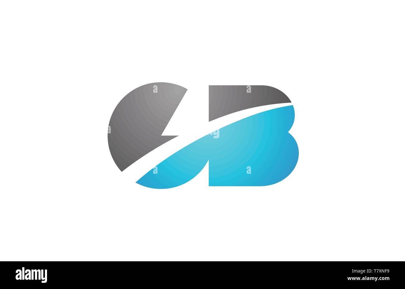 Lettre de l'alphabet go g b combinaison logo en bleu et gris couleurs appropriées pour l'entreprise et l'identité de l'entreprise Illustration de Vecteur