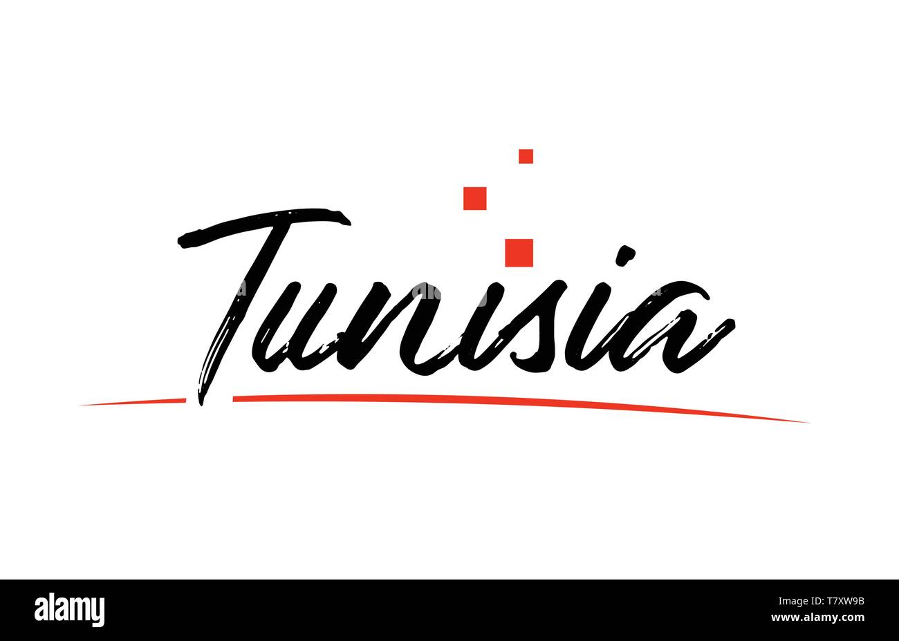 La Tunisie Pays Typographie Mot Texte Adapte A L Icone Logo Design Image Vectorielle Stock Alamy