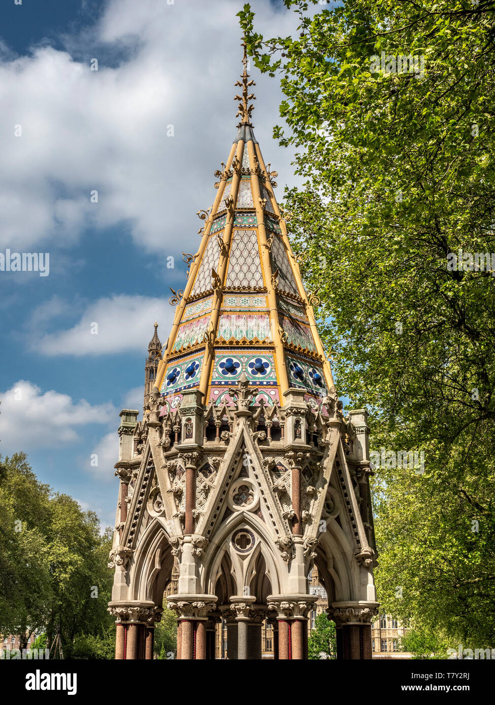 Buxton Memorial Fountain, par Charles Buxton et Samuel Sanders Teulon, célébration de l'émancipation des esclaves dans l'Empire britannique en 1834, Victoria Banque D'Images