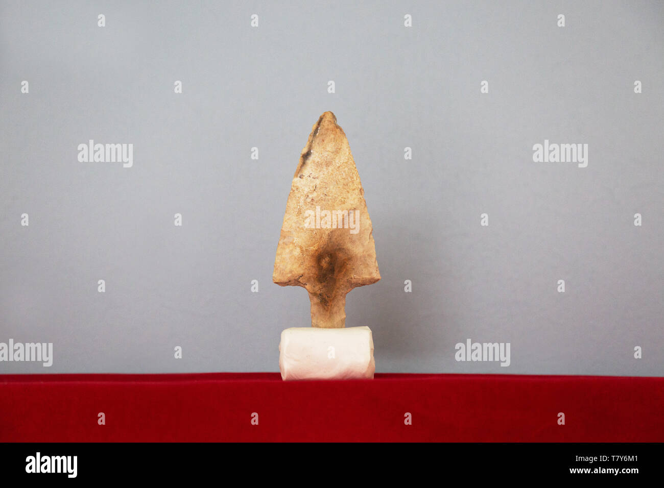 La culture maya - exposition du musée d'Arrowhead les ruines mayas de Tikal au centre de l'enquête et la conservation, Tikal Guatemala Amérique Centrale Banque D'Images