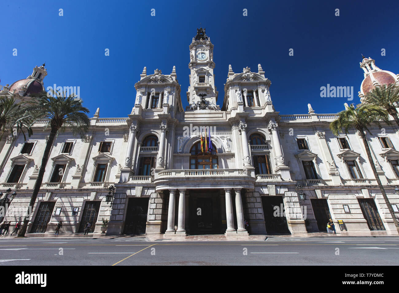 L'espagne, Valence, l'hôtel de ville des bureaux à la Plaza del Ayuntamiento, Ayuntamiento square Photo Federico Meneghetti/Sintesi/Alamy Stock Photo Banque D'Images