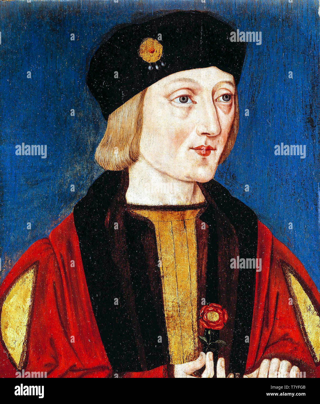 Roi Henri VII d'Angleterre, (1457-1509), portrait de l'école anglaise, c. 1510 Banque D'Images