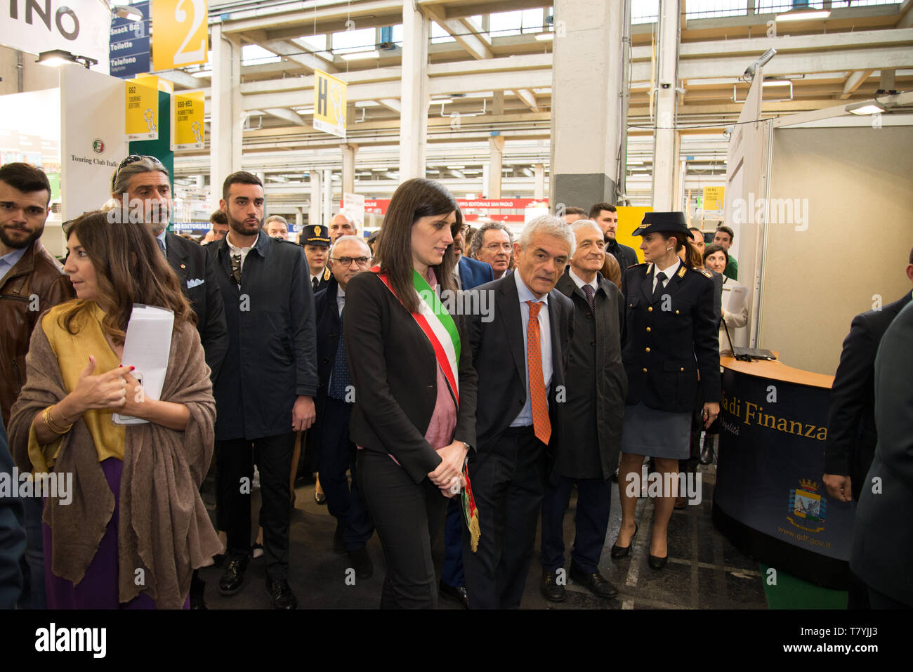 Chiara appendino et Sergio Chiamparino vu lors de la Foire du livre. La 32e édition de la Foire internationale du livre de Turin. Banque D'Images