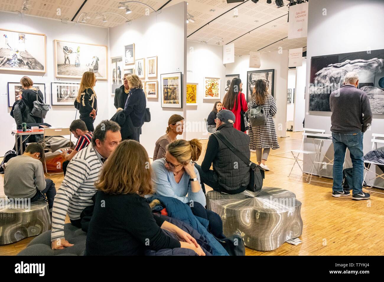 France, Paris, Salon de la photographie contemporaine Fotofever par photographes Banque D'Images
