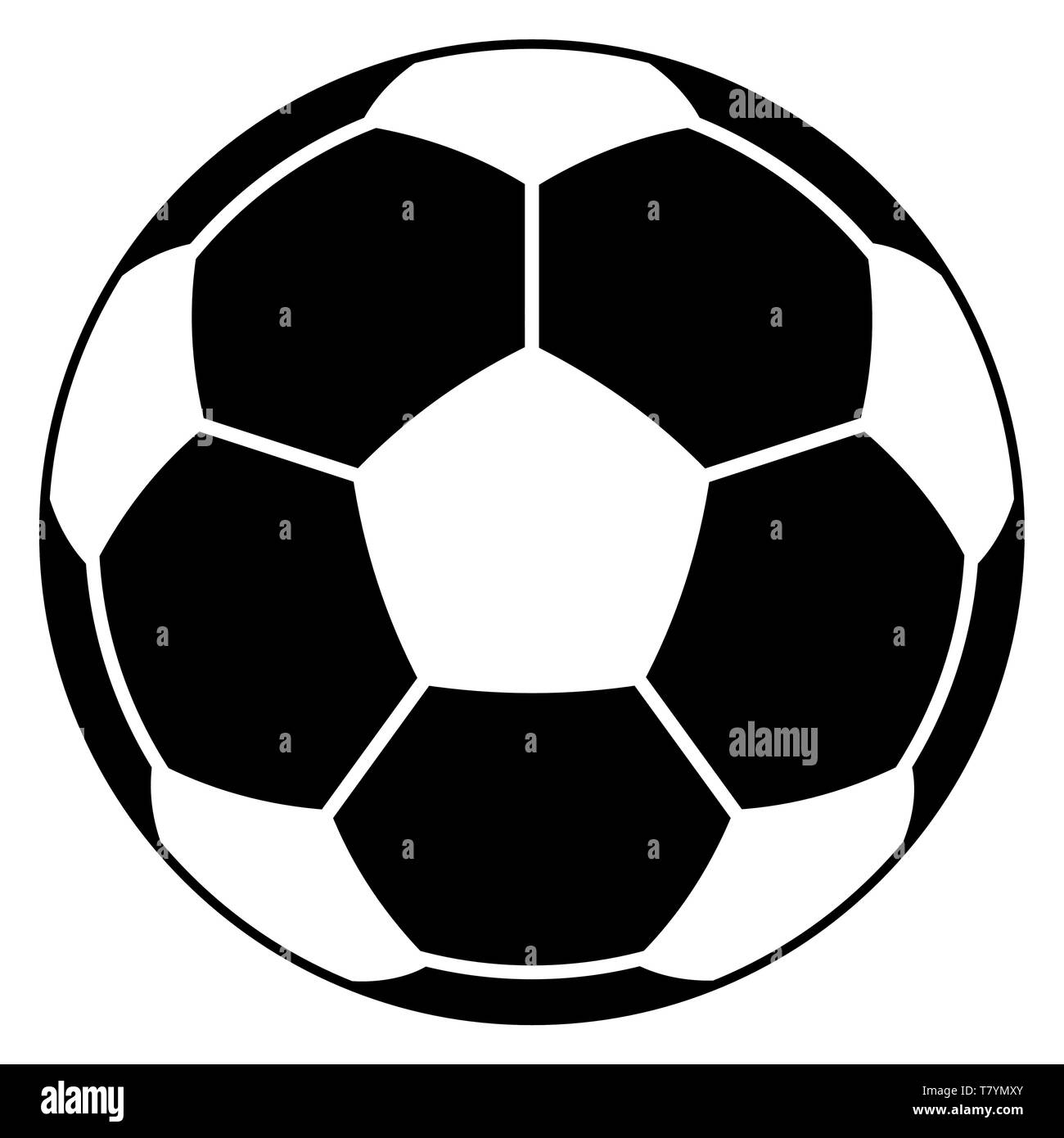 Illustration de l'icône d'un ballon de football Illustration de Vecteur