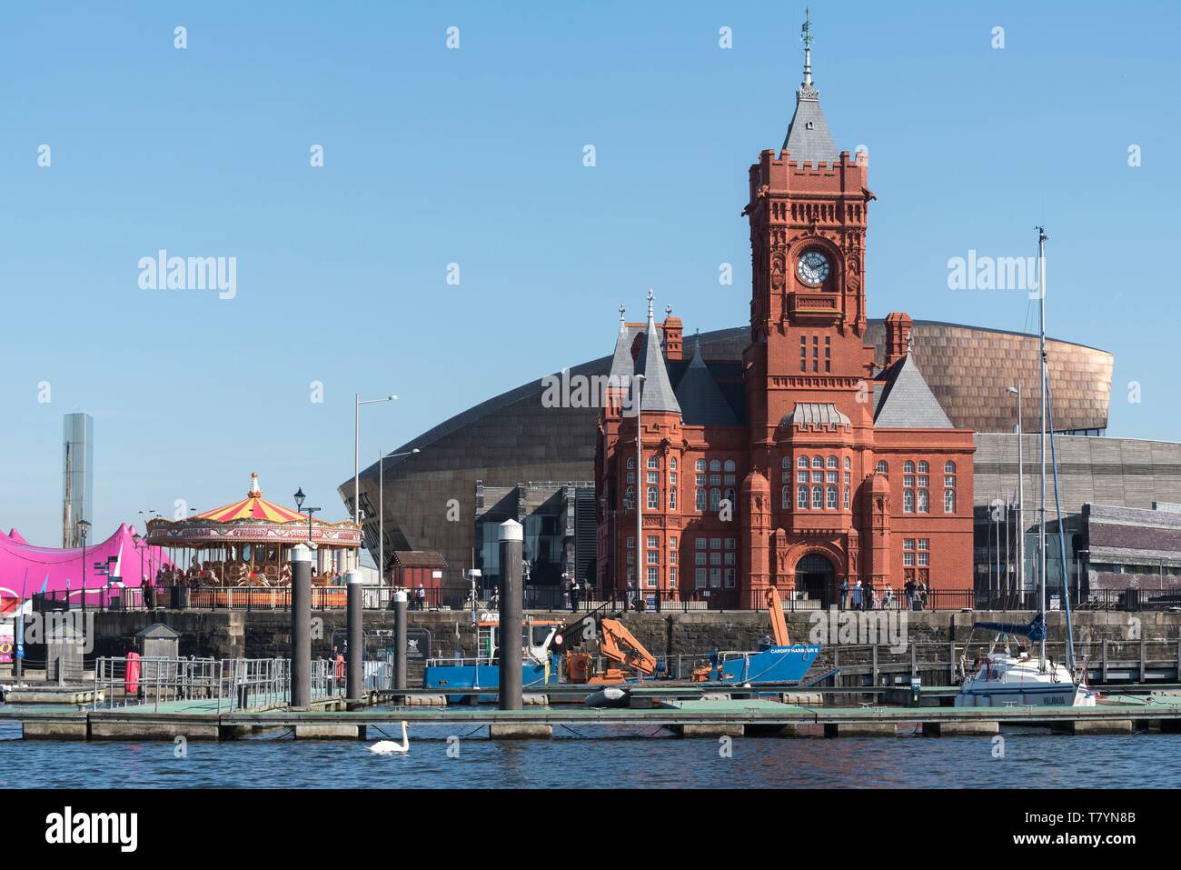 Royaume-uni, Pays de Galles du Sud, Glamorgan, Cardiff, Cardiff Bay, Pierhead, Millennium Centre Banque D'Images