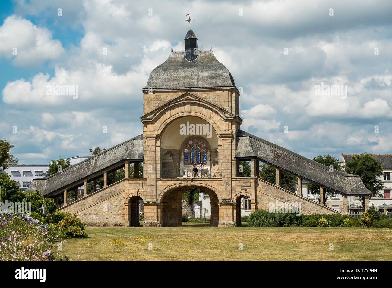 France, Morbihan, Golfe du Morbihan, Sainte Anne d'Auray, sanctuaire, porte monumentale Scala Sancta Banque D'Images