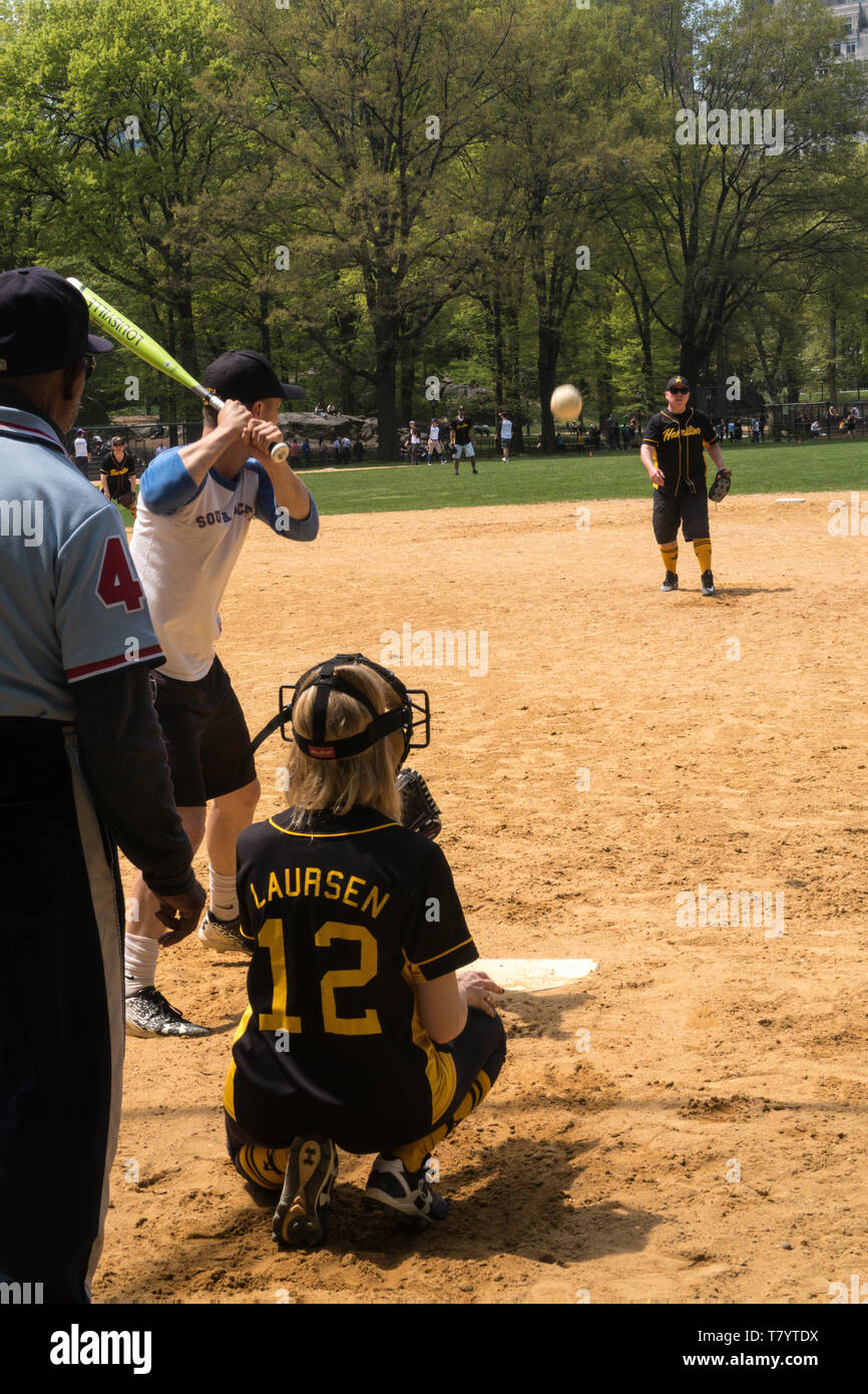 Central Park à New York City est populaire au printemps, USA Banque D'Images