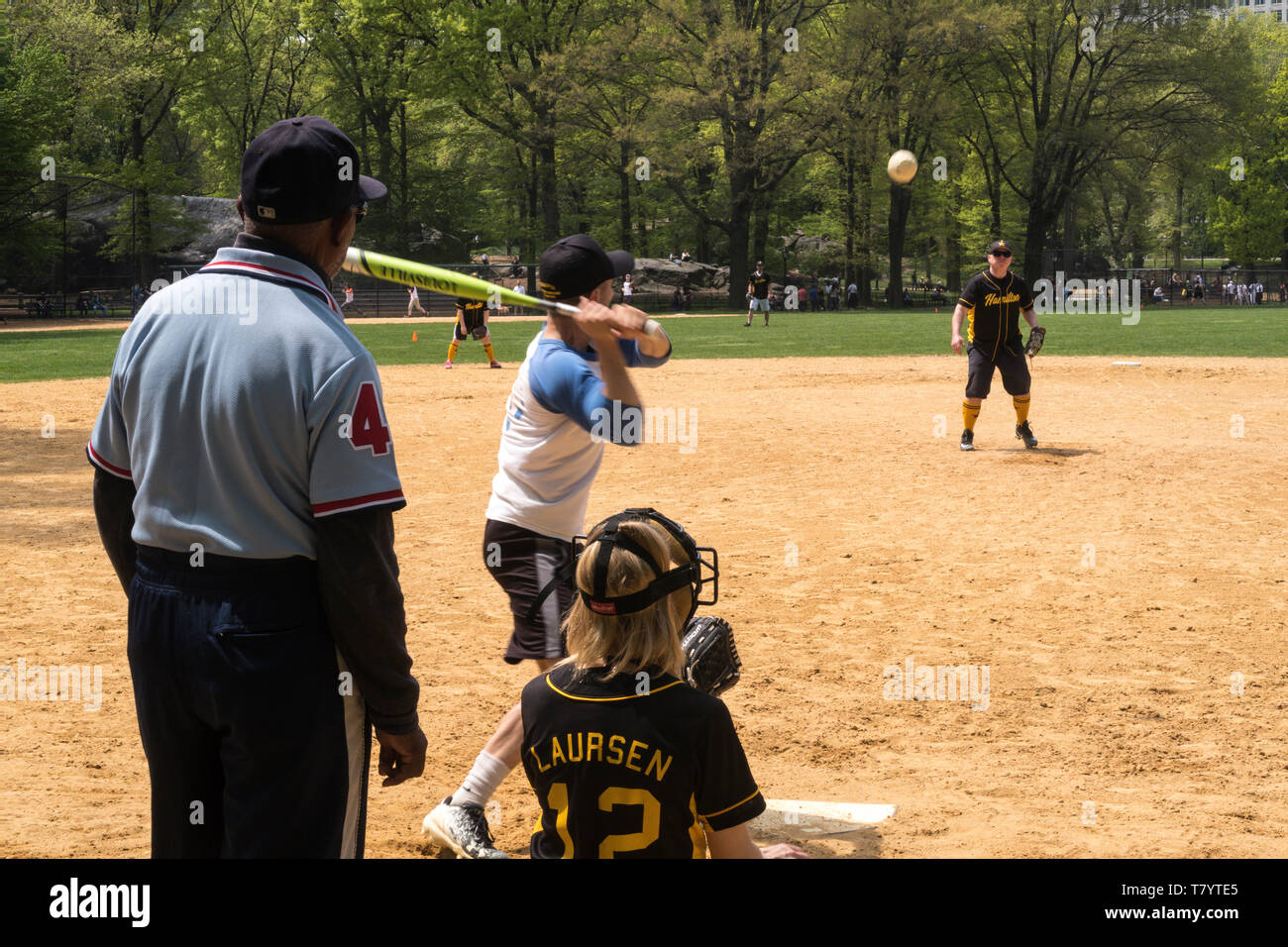 Central Park à New York City est populaire au printemps, USA Banque D'Images