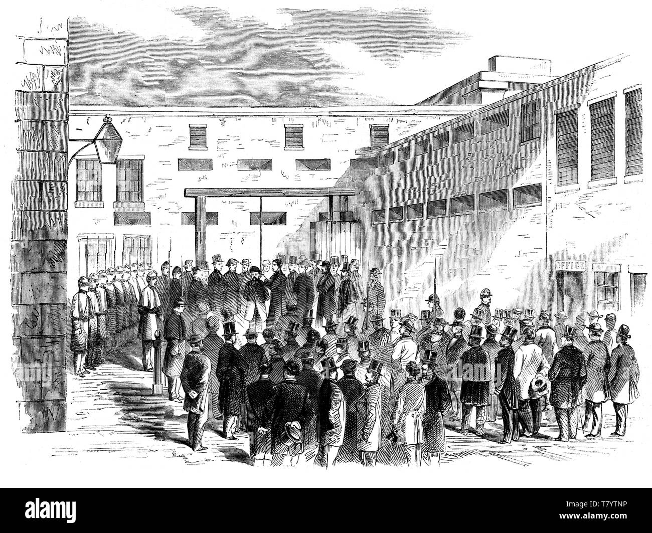 Exécution de Nathaniel Gordon, marchand d'esclaves américains, 1862 Banque D'Images