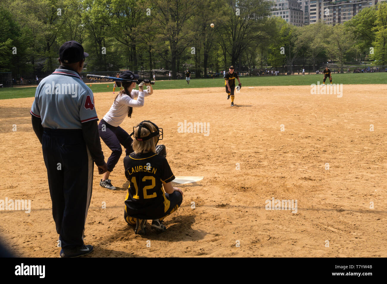 Central Park à New York City est populaire au printemps, USA Banque D'Images
