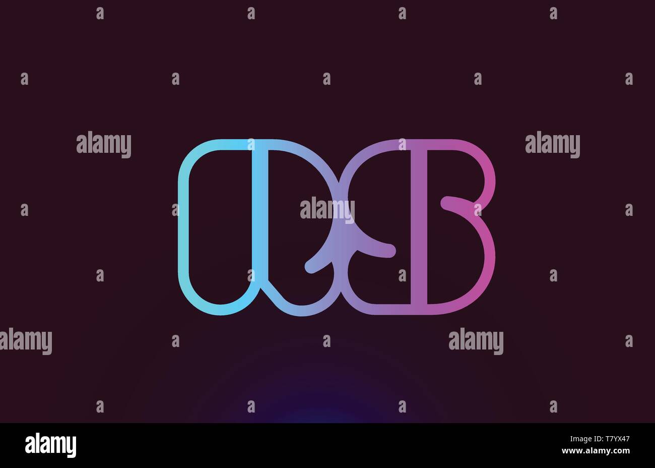 RS R s'est joint à la ligne rose lettre alphabet combinaison approprié comme une icône logo design pour une société ou entreprise Illustration de Vecteur