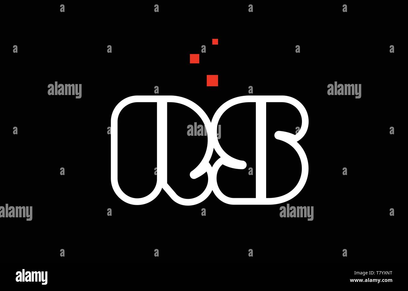 RS R S noir blanc rouge lettre de l'alphabet combinaison approprié comme une icône logo design pour une société ou entreprise Illustration de Vecteur