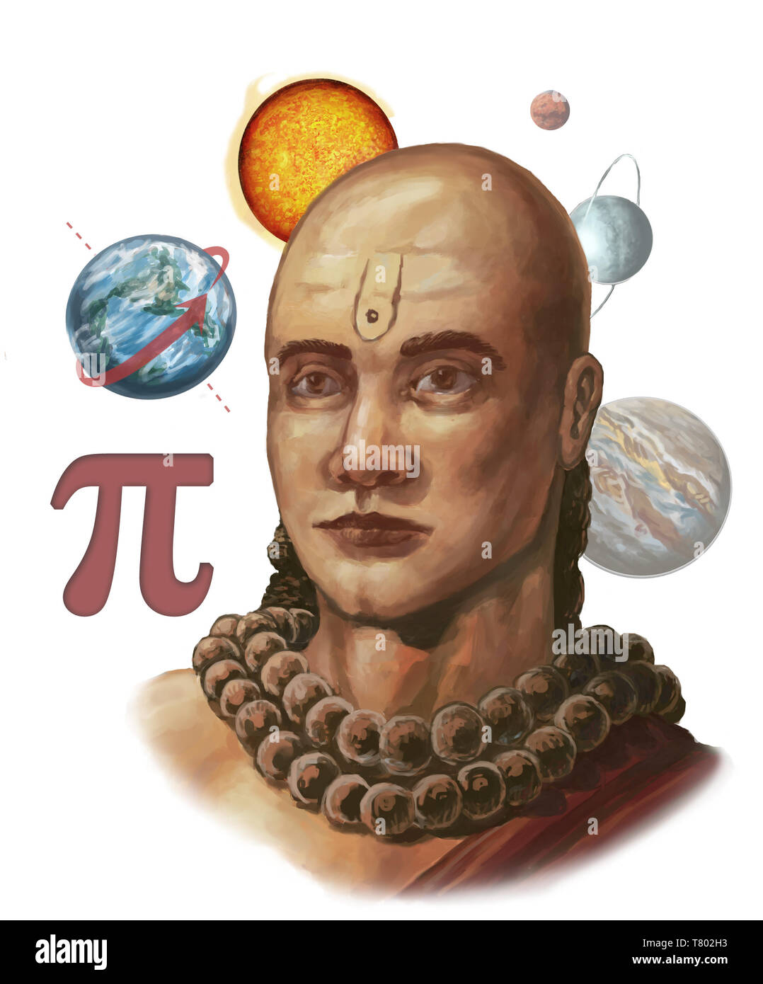 Aryabhata, 6e siècle mathématicien indien Banque D'Images