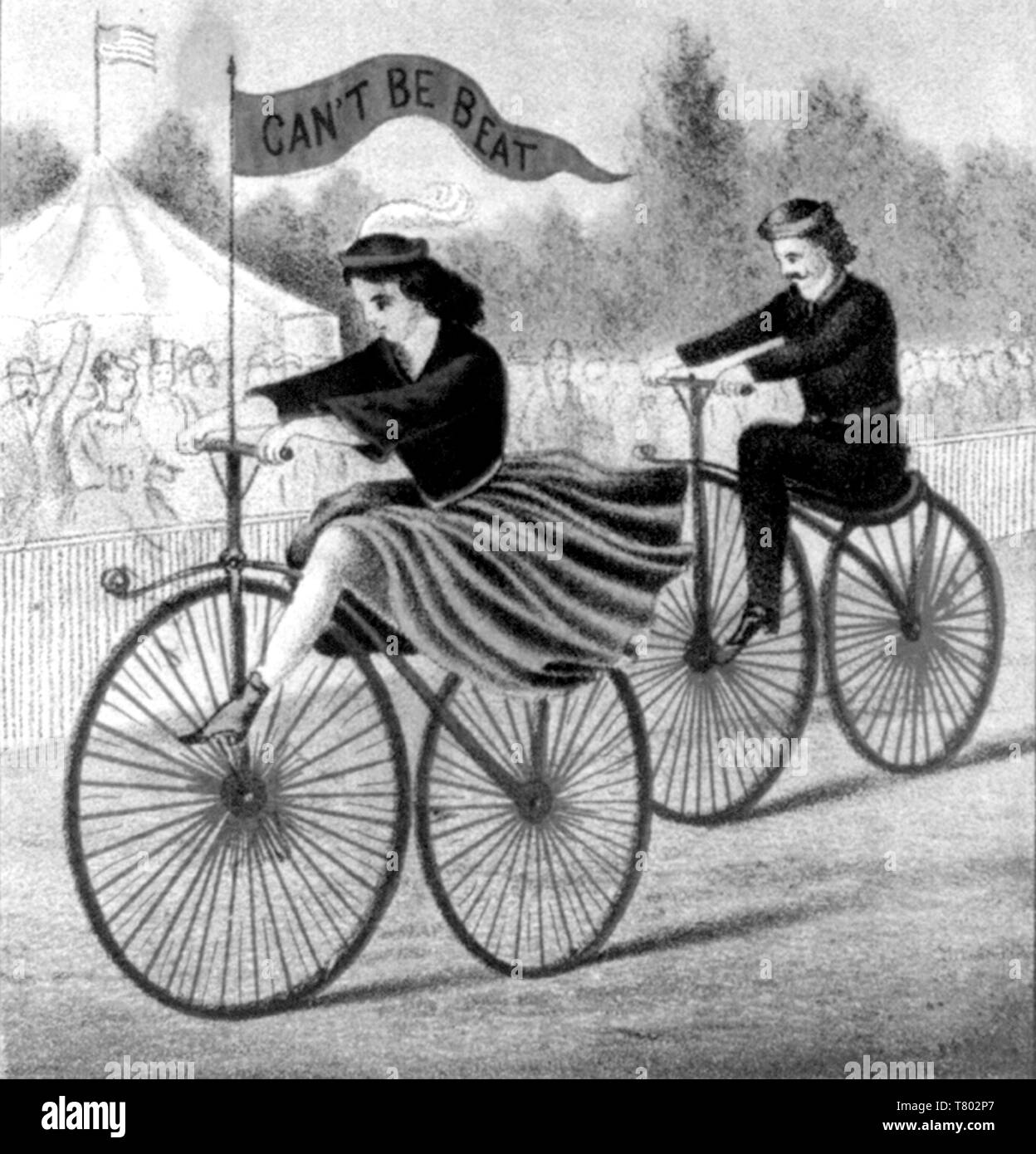 Vélocipède Race, 1869 Banque D'Images