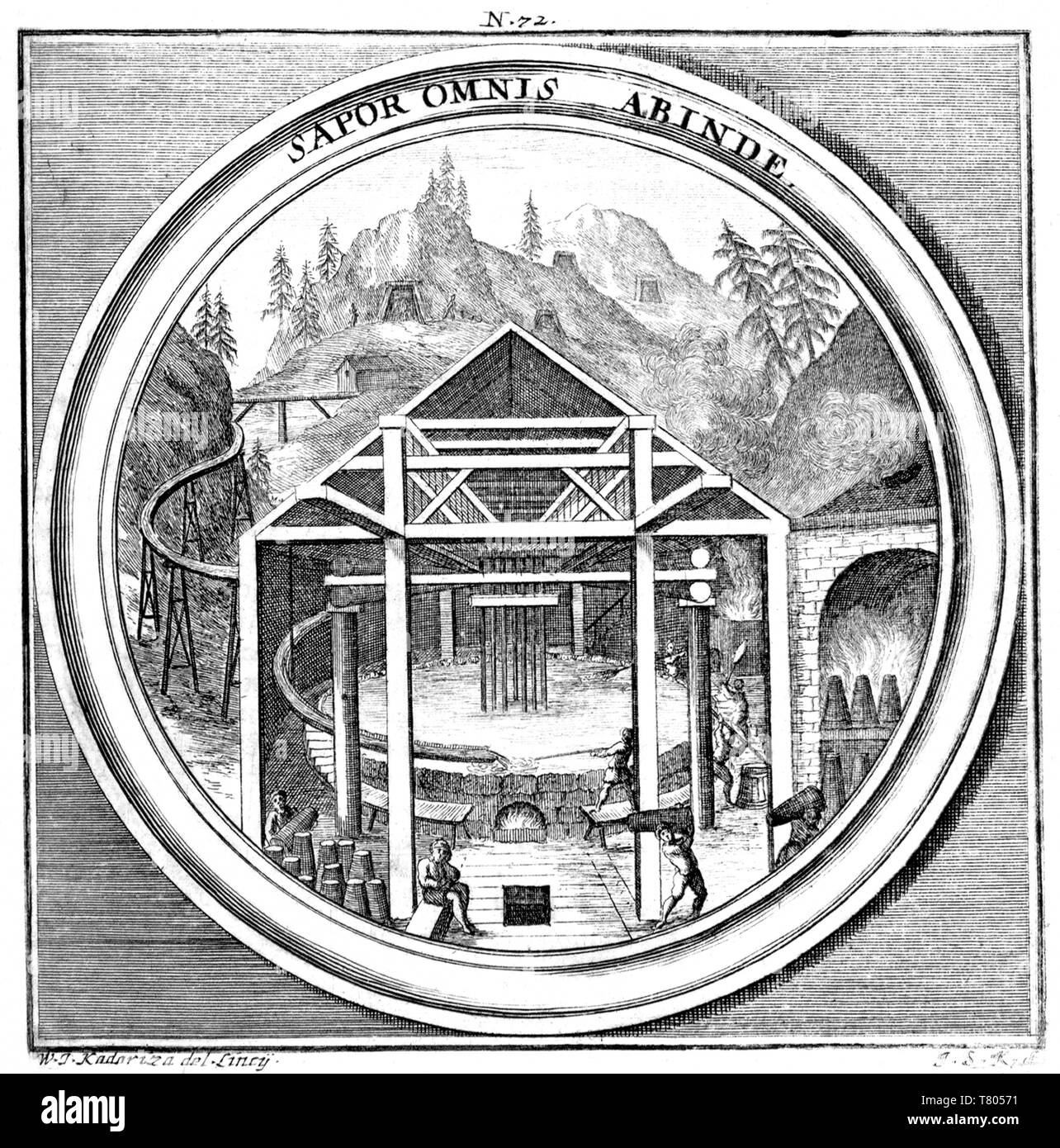 Meteorologia, exploitation minière, 1709 Banque D'Images