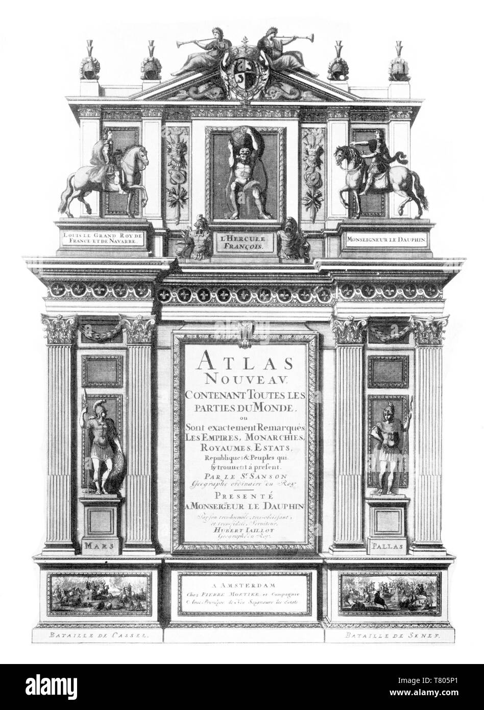 Hubert Jaillot, Altas Nouveau, Page de titre Banque D'Images