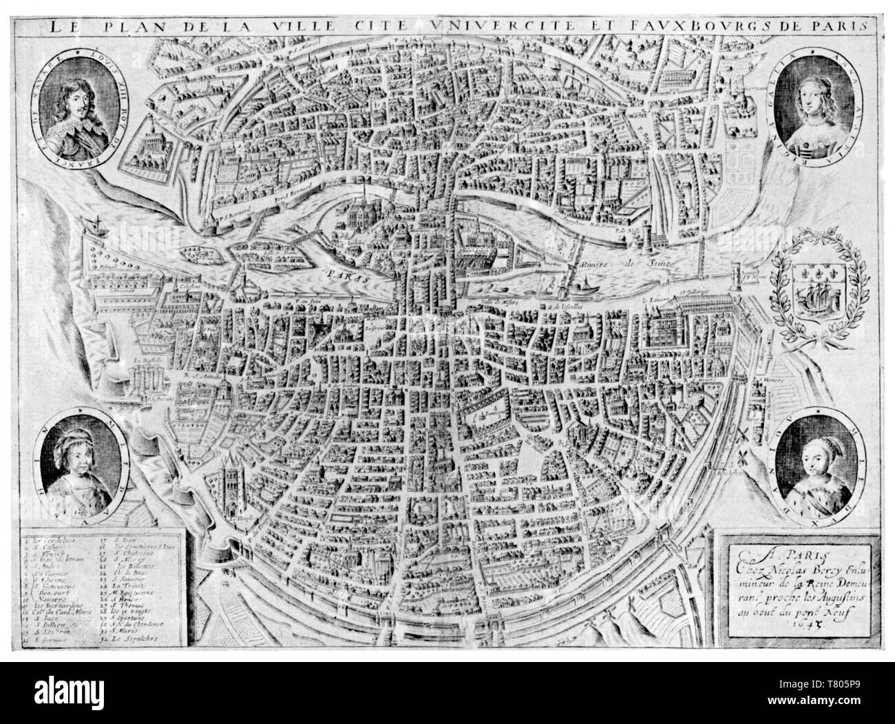 Nicolas Berey, Paris, 1645 Banque D'Images