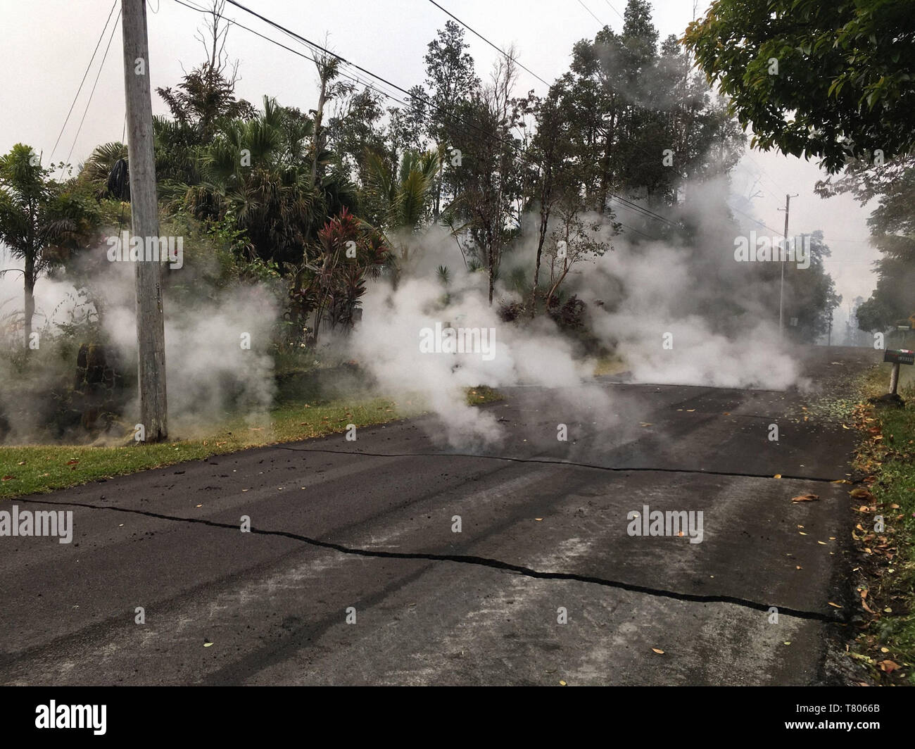 Éruption du Kilauea 2018 Banque D'Images