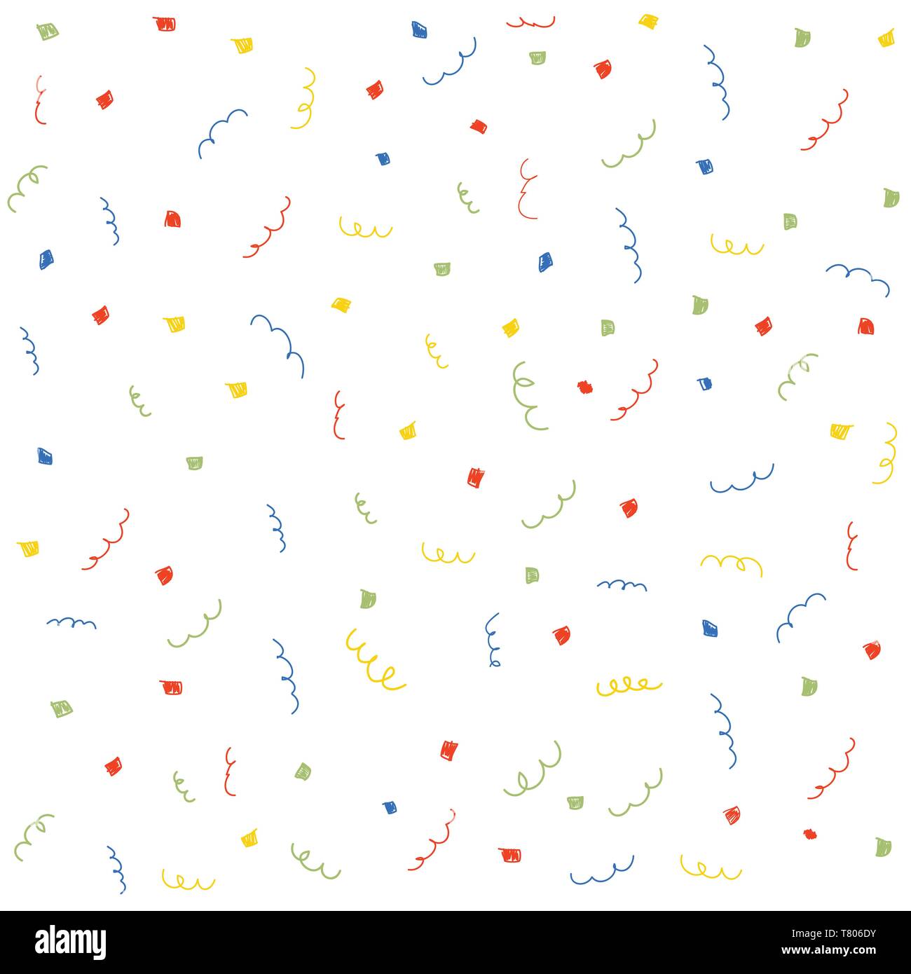 Confettis de fête historique, vector illustration Illustration de Vecteur