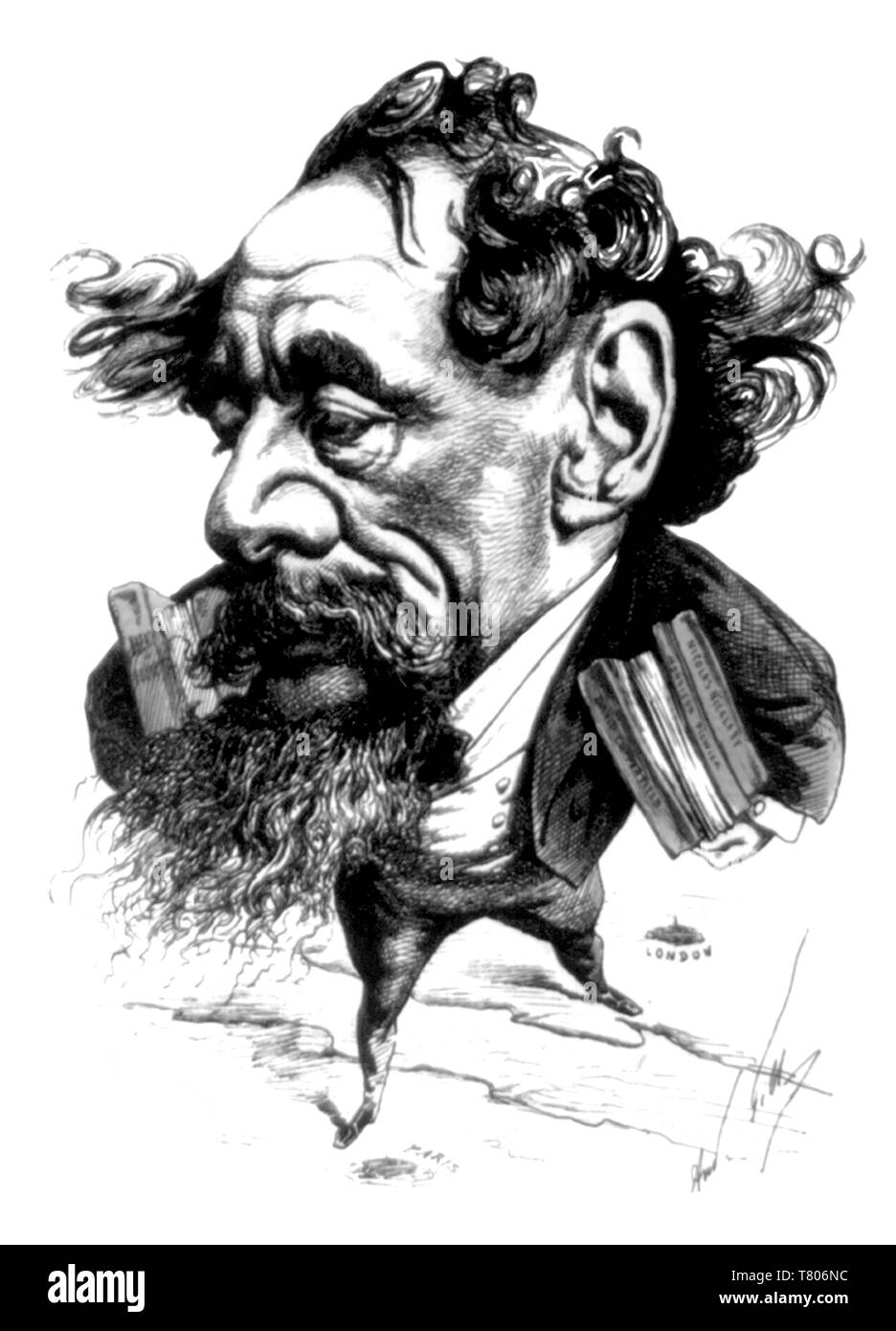 Charles Dickens, auteur anglais Banque D'Images