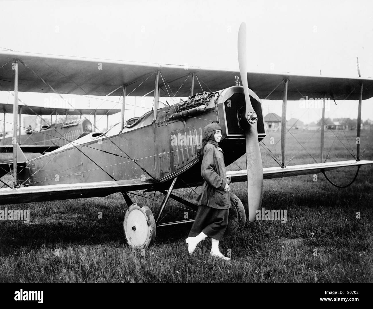 Katherine Stinson, American Aviatrix, 1917 Banque D'Images