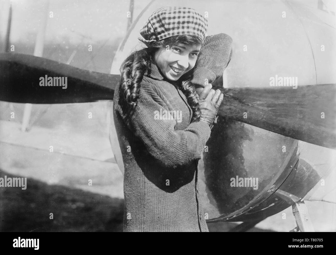 Katherine Stinson, American Aviatrix, 1910 Banque D'Images