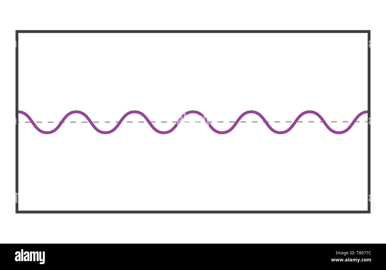 Onde moyenne à faible amplitude Banque D'Images