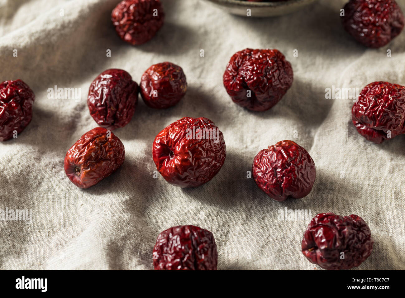 Fruits séchés bio Jujube rouge prêt à manger Banque D'Images