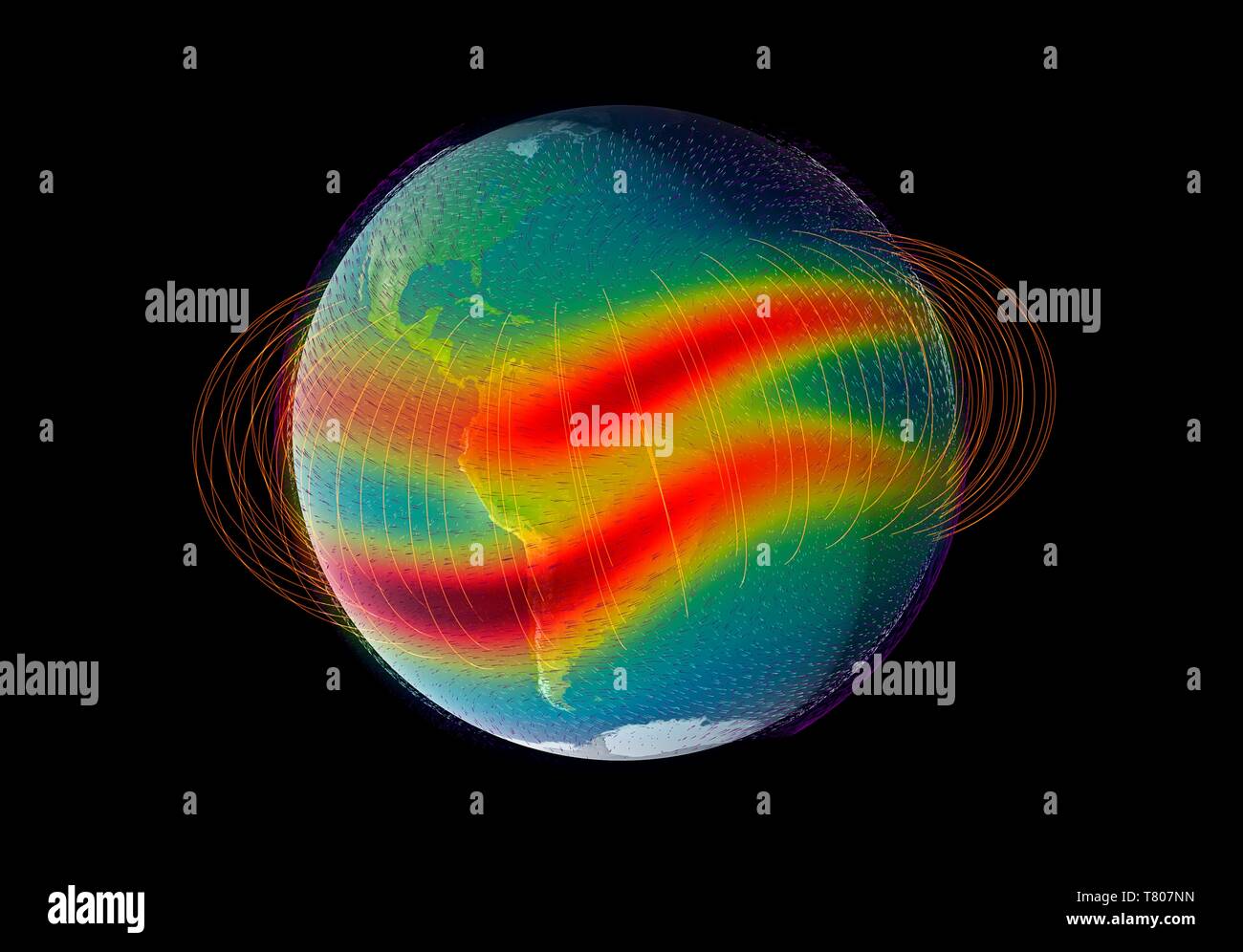 L'ionosphère terrestre, des modèles de référence Banque D'Images