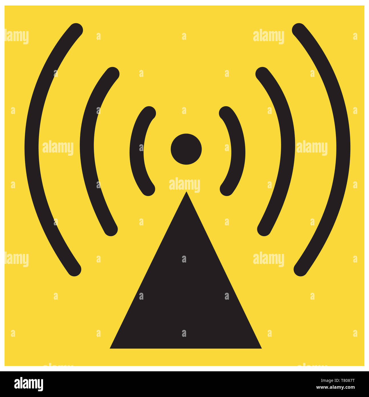 Radio frequency warning sign Banque de photographies et d'images à haute  résolution - Alamy