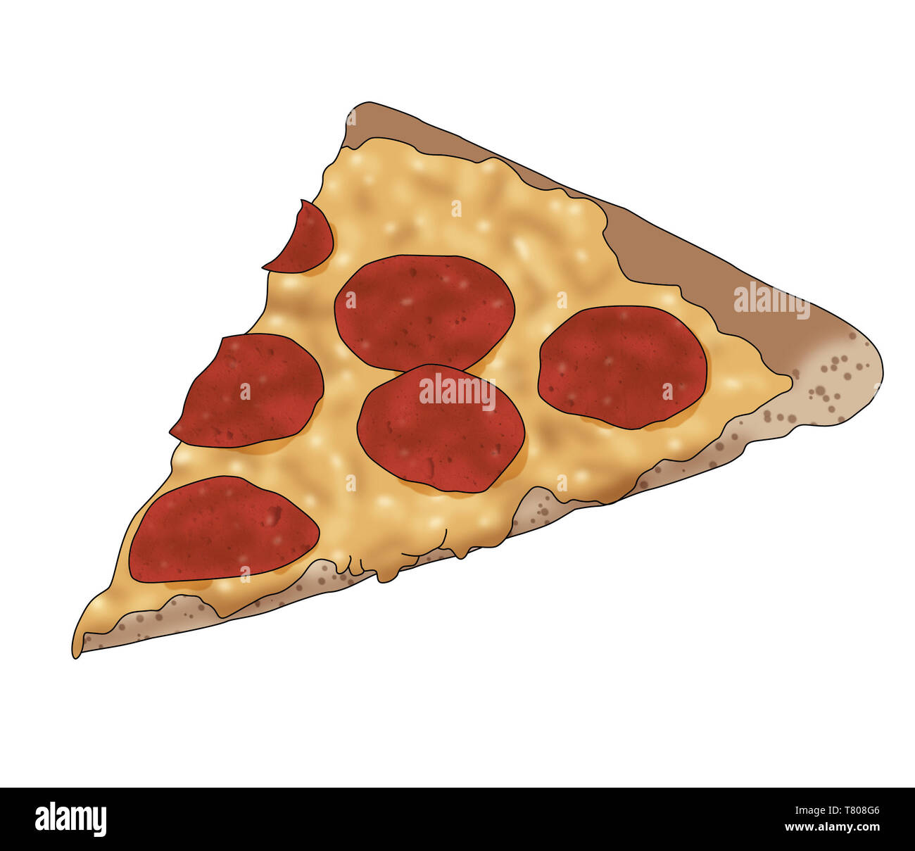 Pizza, Junk Food, illustration Banque D'Images
