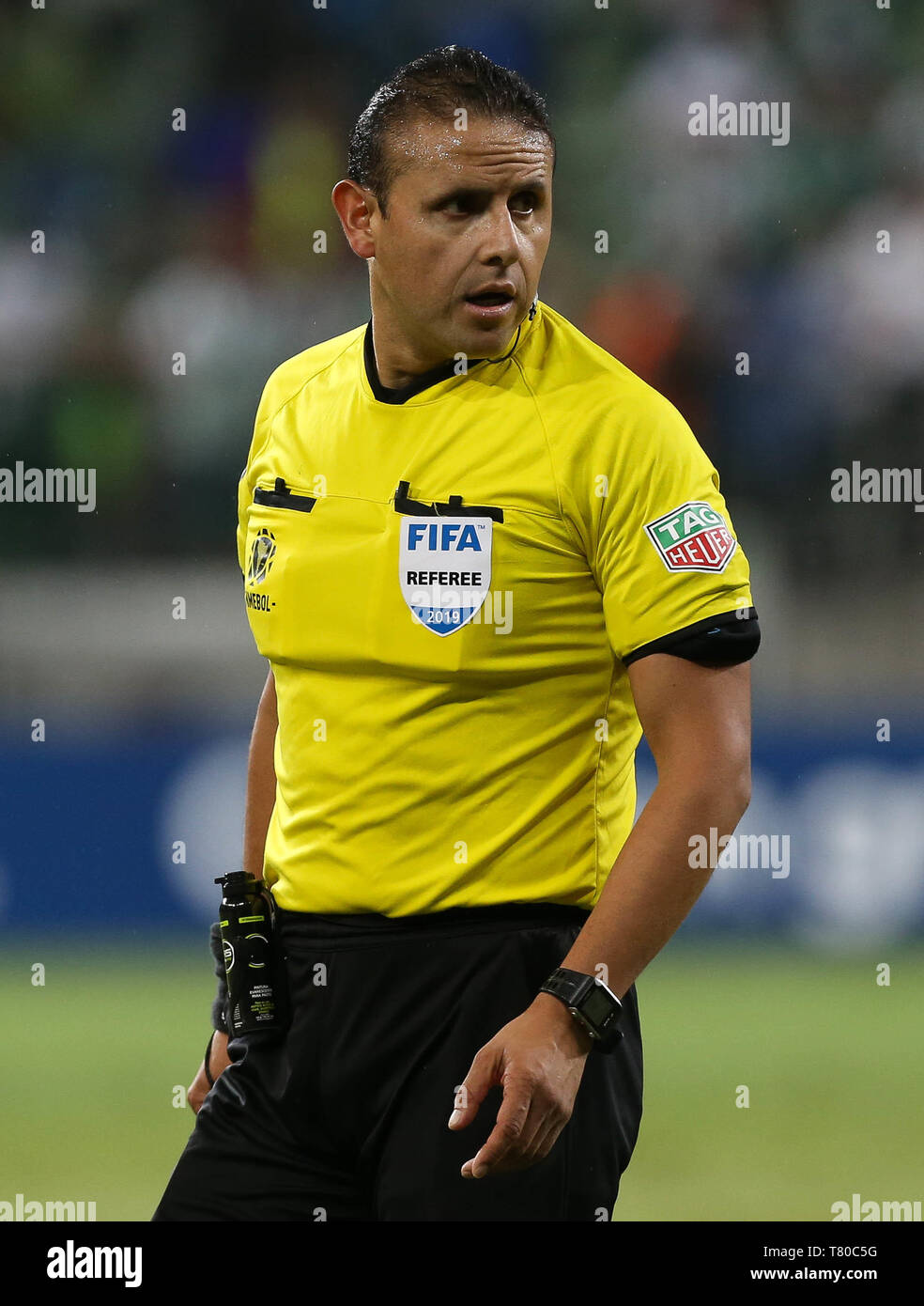 SÃO PAULO, SP - 08.05.2019 : PALMEIRAS X SAN LORENZO ARG - l'arbitre Gery Vargas, du jeu entre les équipes de se Palmeiras et CA San Lorenzo a, au cours d'un jeu valable pour le 6e tour, l'étape de groupe, de la Copa Libertadores, à l'Allianz Arena du parc. (Photo : Cesar Greco/Fotoarena) Banque D'Images