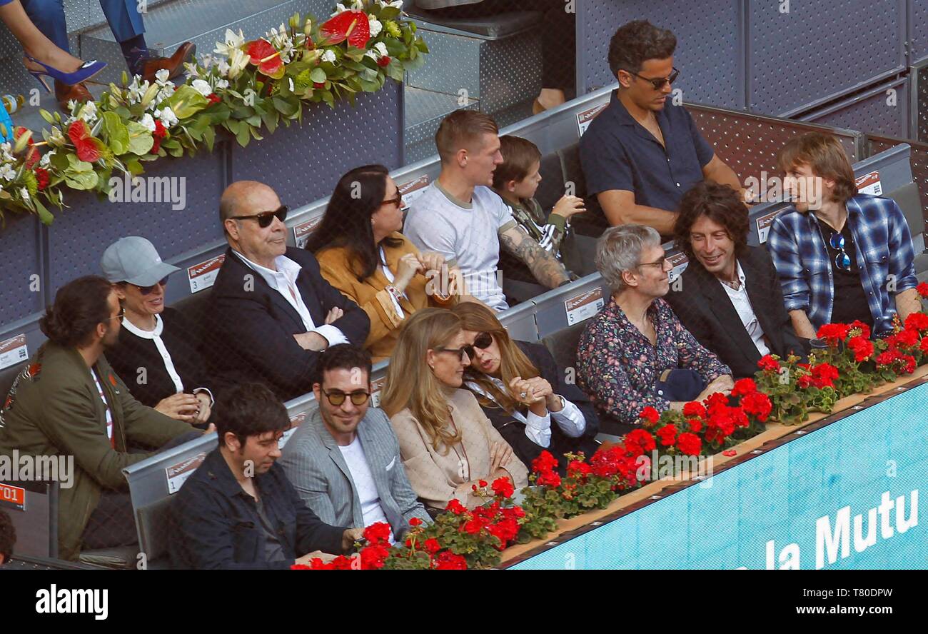 Mutua Madrid Open 2019. Roger Federer (SUI) rang # 3 vs ATP Gaël Monfils (FRA) rang # 18 l'ATP. (Photo : José Cuesta/261/Cordon presse). Antonio Resines, Toni Kroos, Orson Salazar et Luca Modric Cordon Cordon Presse Communiqués de Banque D'Images