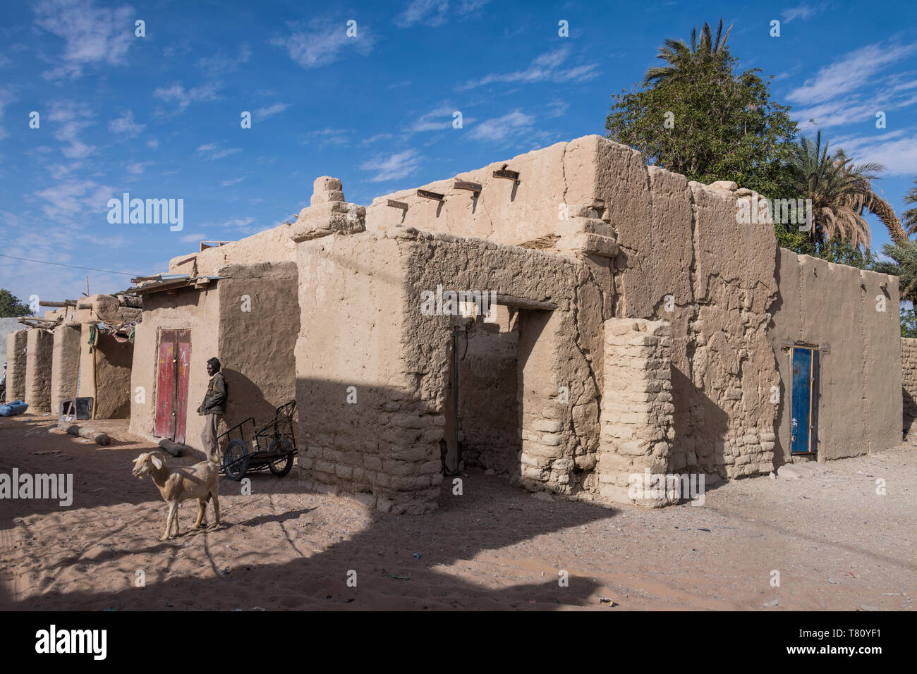 La ville désertique de Faya-Largeau, Tchad, Afrique du Nord Banque D'Images