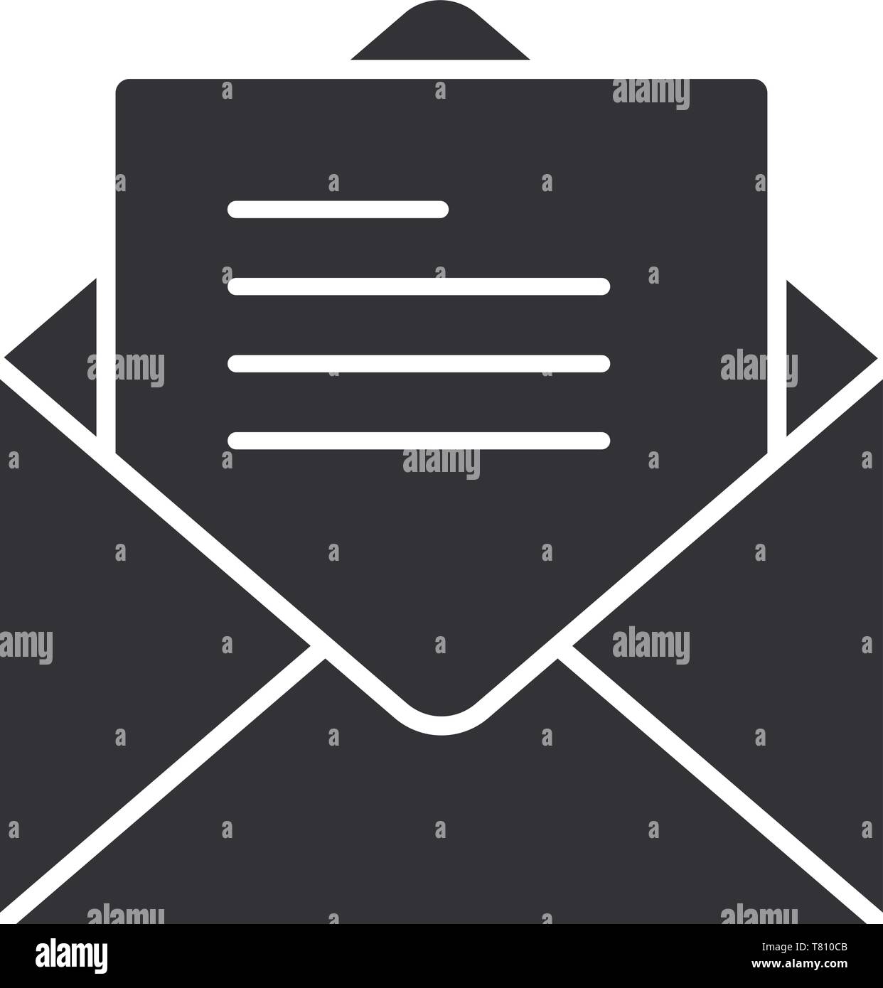 Lettre mail message icône symbole vecteur illustration design plat Illustration de Vecteur