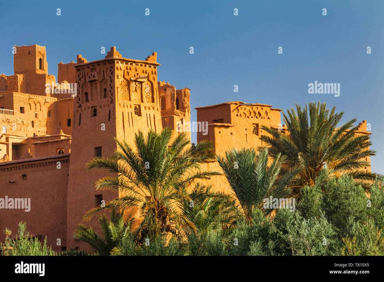 Ait-Benhaddou Kasbah, Site du patrimoine mondial de l'UNESCO, Atlas, Maroc, Afrique du Nord, Afrique Banque D'Images