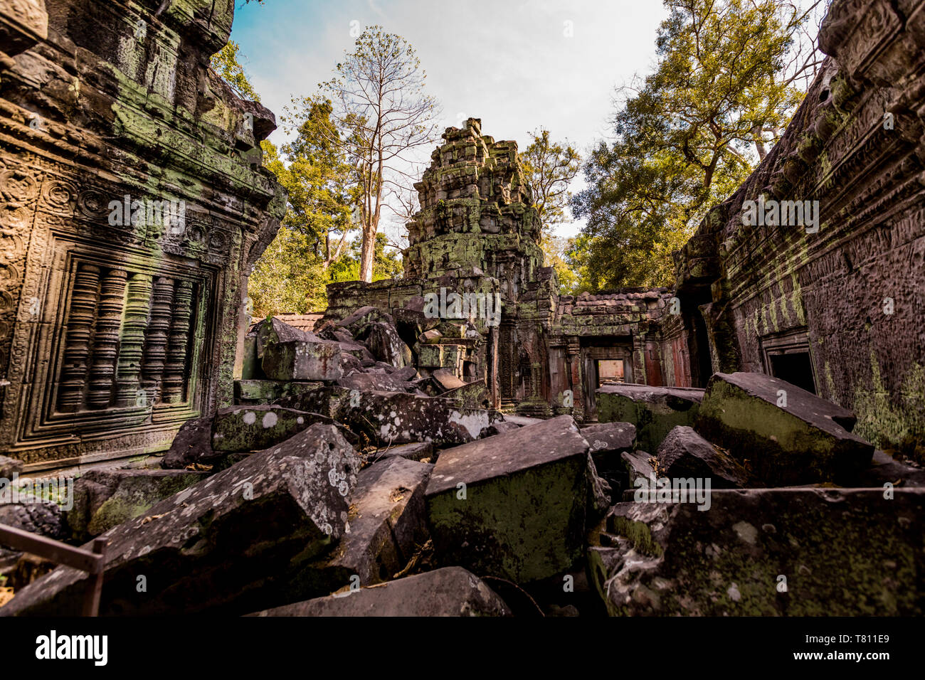 Les temples d'Angkor Wat, Angkor, Site du patrimoine mondial de l'UNESCO, Siem Reap, Cambodge, Indochine, Asie du Sud-Est, l'Asie Banque D'Images