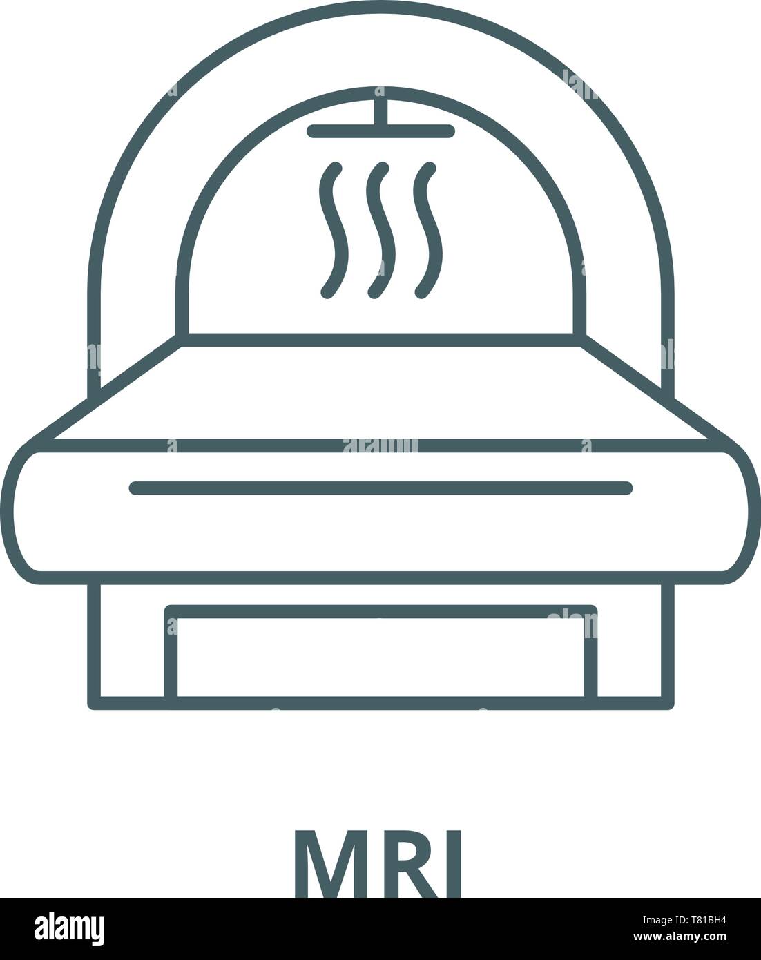 L'icône de la ligne du vecteur d'IRM, concept linéaire, contour affiche, symbole Illustration de Vecteur