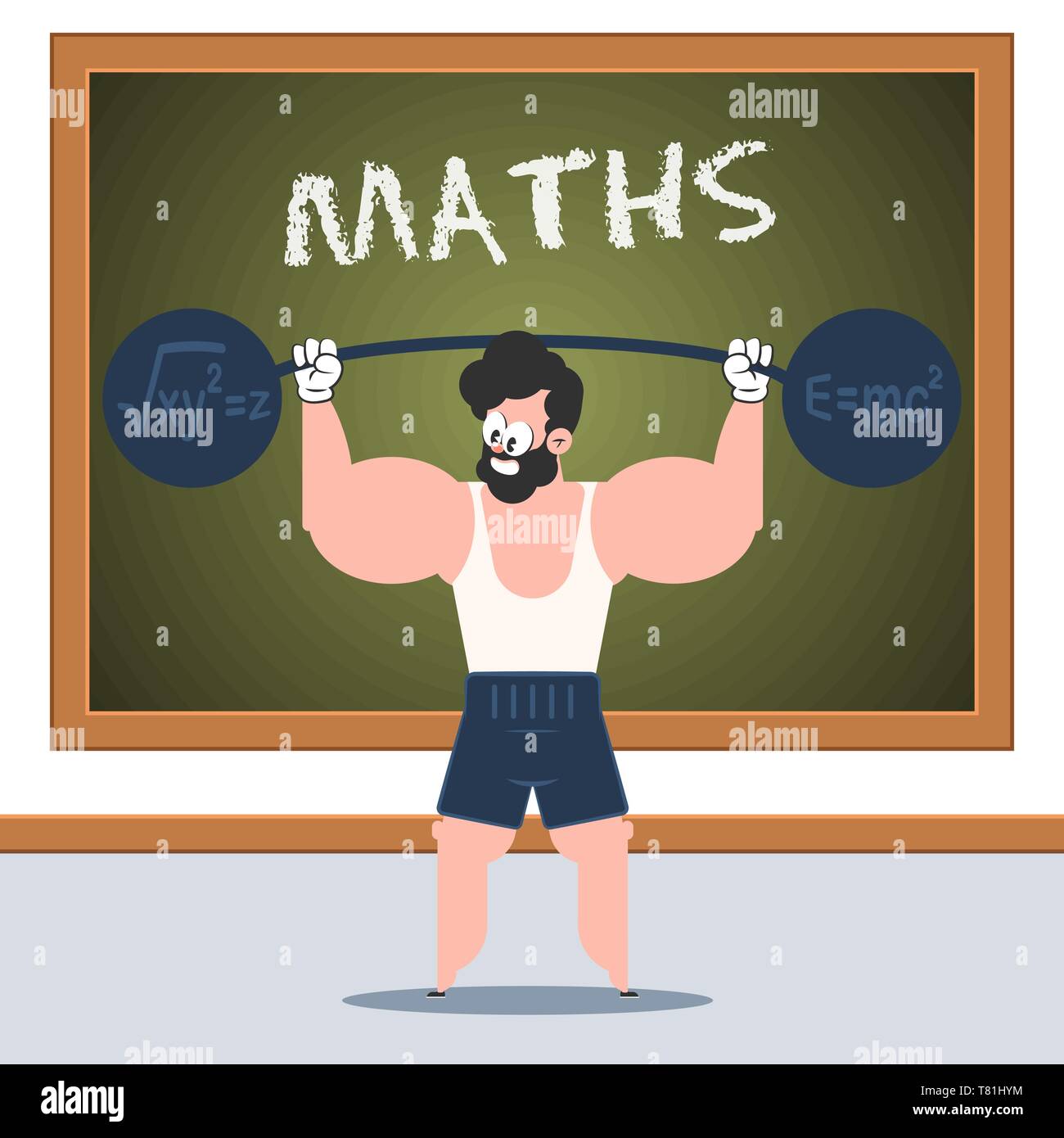 Maths teacher cartoon Banque d'images vectorielles - Alamy