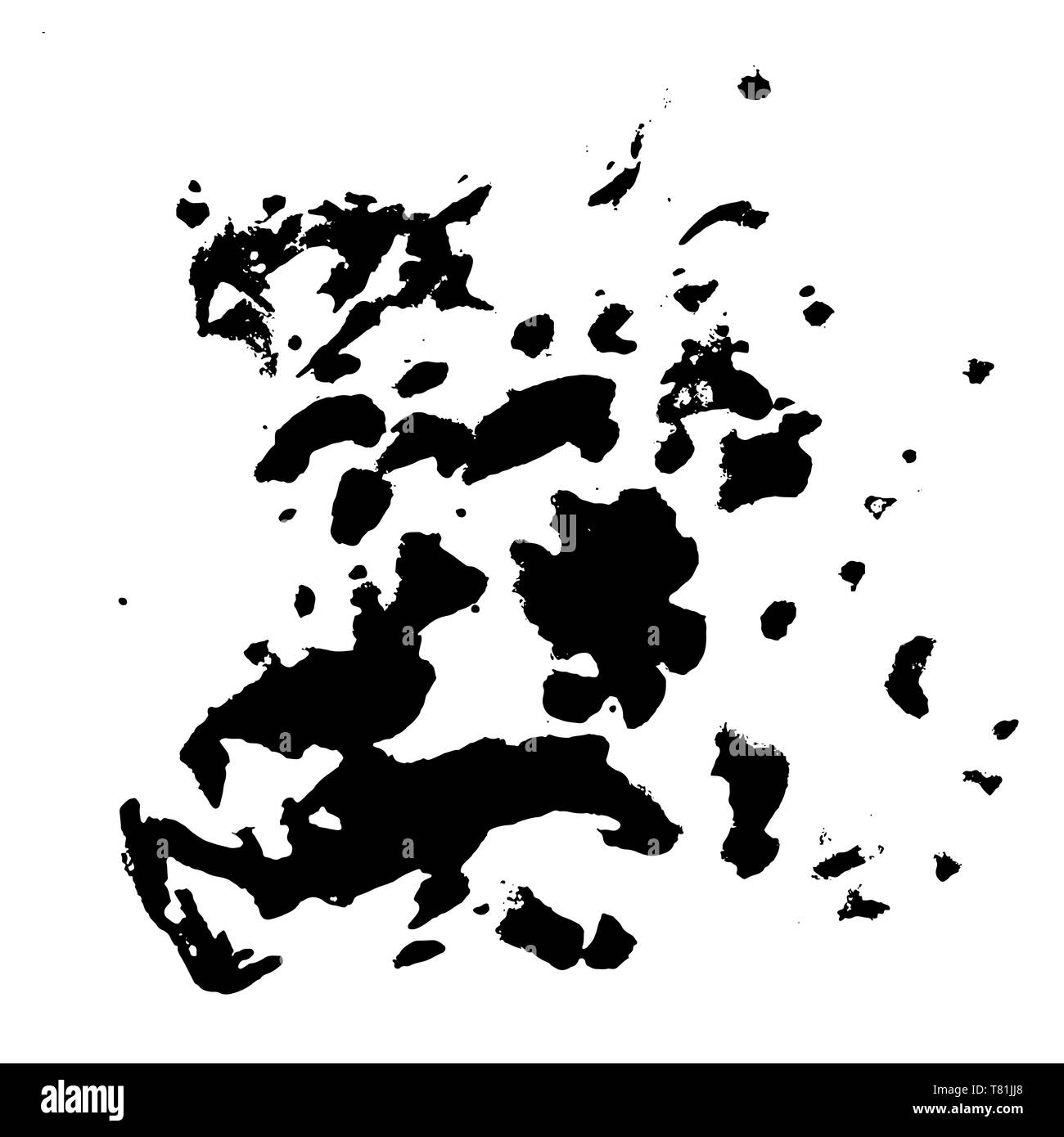 Handdrawn grunge texture. Résumé Contexte des gouttes d'encre. Grunge illustration noir et blanc. Vector illustration à l'aquarelle. Illustration de Vecteur